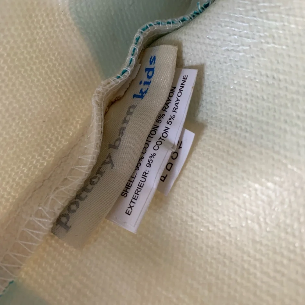 POTTERY BARN Kids 95% cotton heavier canvas mini tote bag NWT